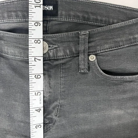 Hudson Krista Ankle Skinny Jeans Solid Gray Size 27 - Picture 12 of 12